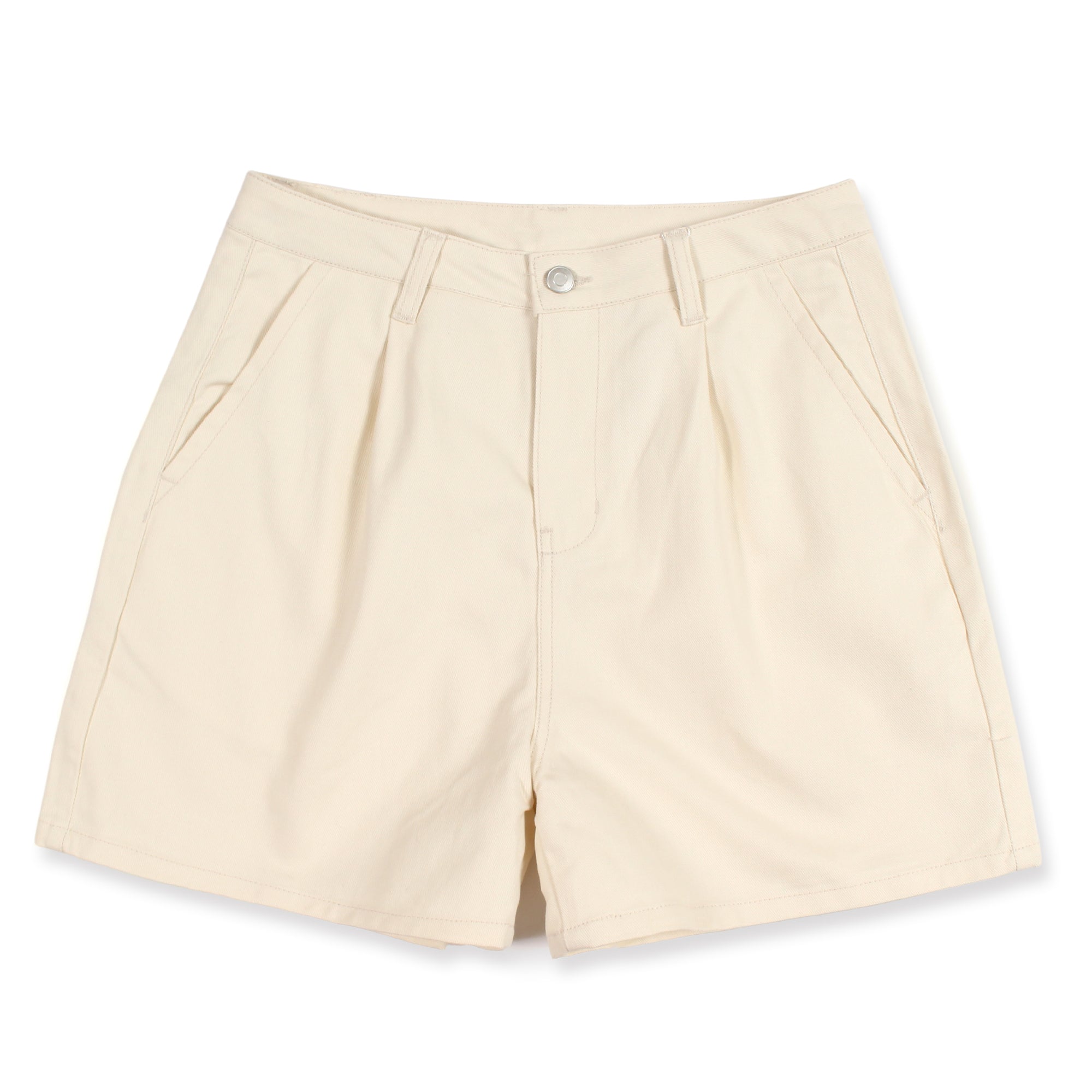 ベルシー Belle Cie ハイウエスト ショートパンツ レディース タック入り ツイル 韓国ファッション オルチャン キュロットパンツ  ショーパン 短パン ゆったり ハイウェスト 春服 夏服 ショーツ ショート丈