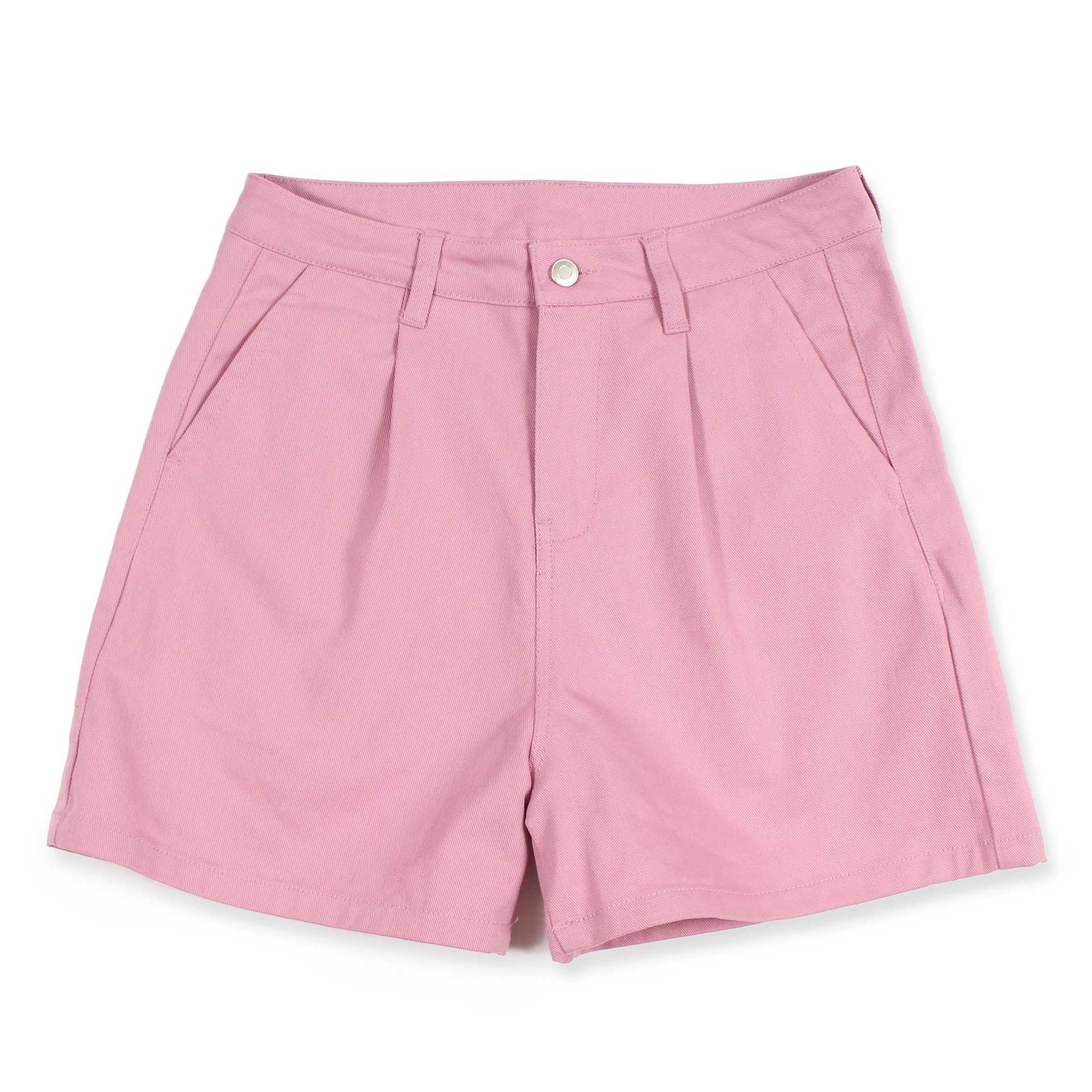 ベルシー Belle Cie ハイウエスト ショートパンツ レディース タック入り ツイル 韓国ファッション オルチャン キュロットパンツ  ショーパン 短パン ゆったり ハイウェスト 春服 夏服 ショーツ ショート丈