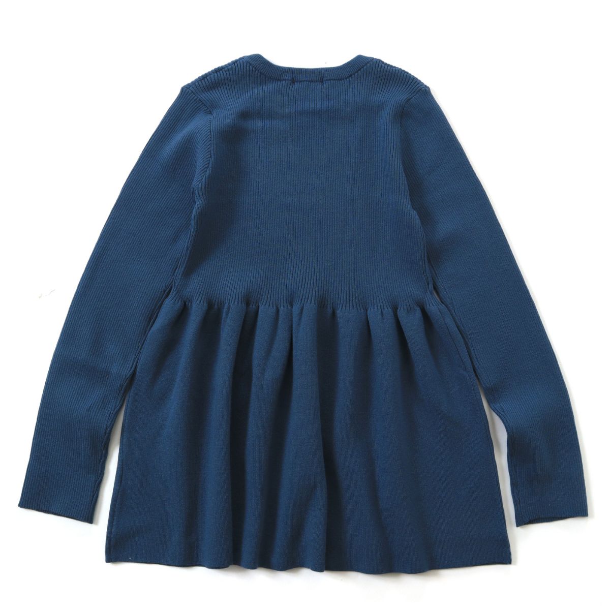 ベルシー Belle Cie ニット ペプラム トップス セーター 長袖 ラウンドネック シンプル おしゃれ 秋冬 レディース 韓国ファッション フレア きれいめ 体型カバー