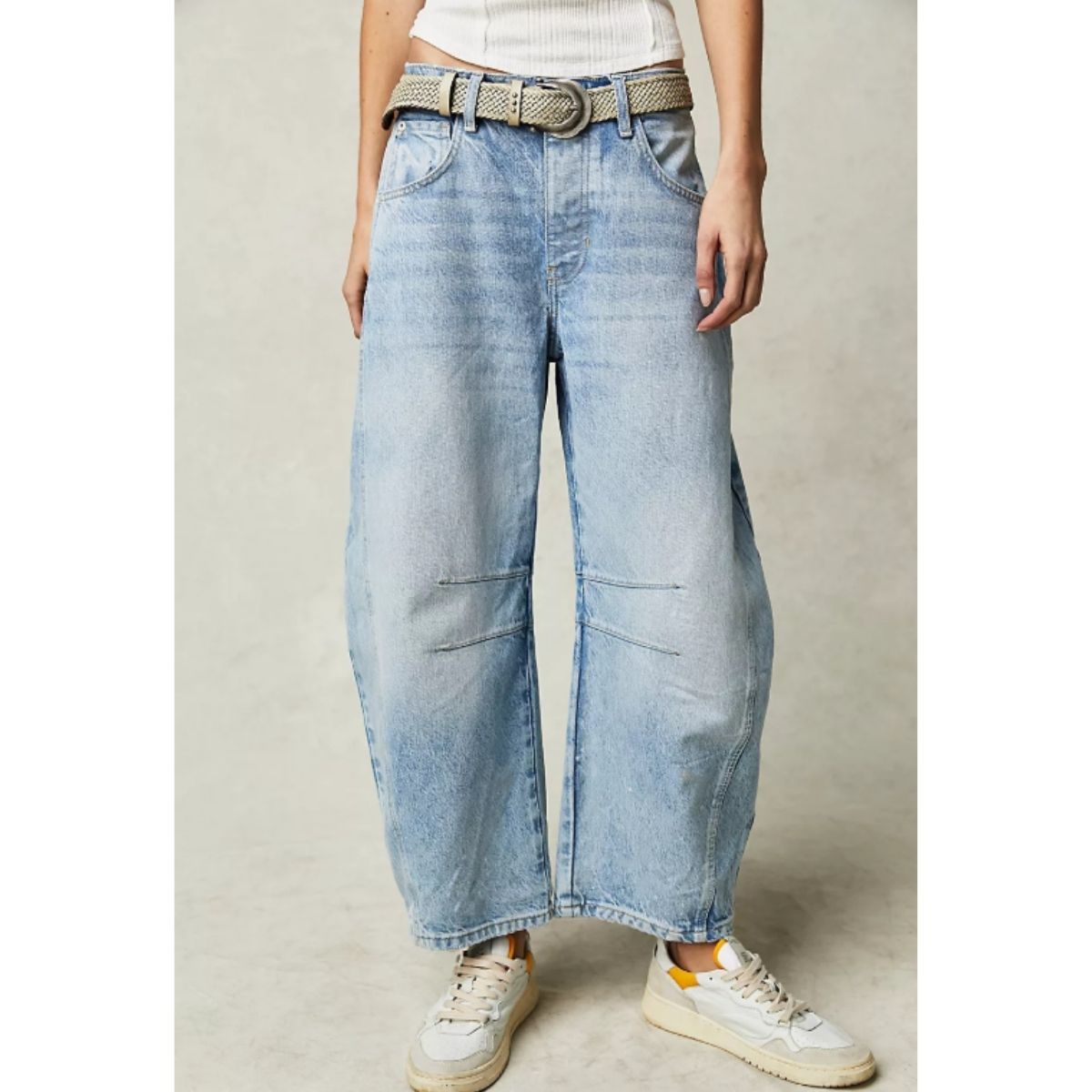 Belle Cie Belle Cie Barrel Leg Denim Pants Jeans Bottoms Women's Korean Fashion Stylish Popular Beautiful Legs Cool Simple Curve