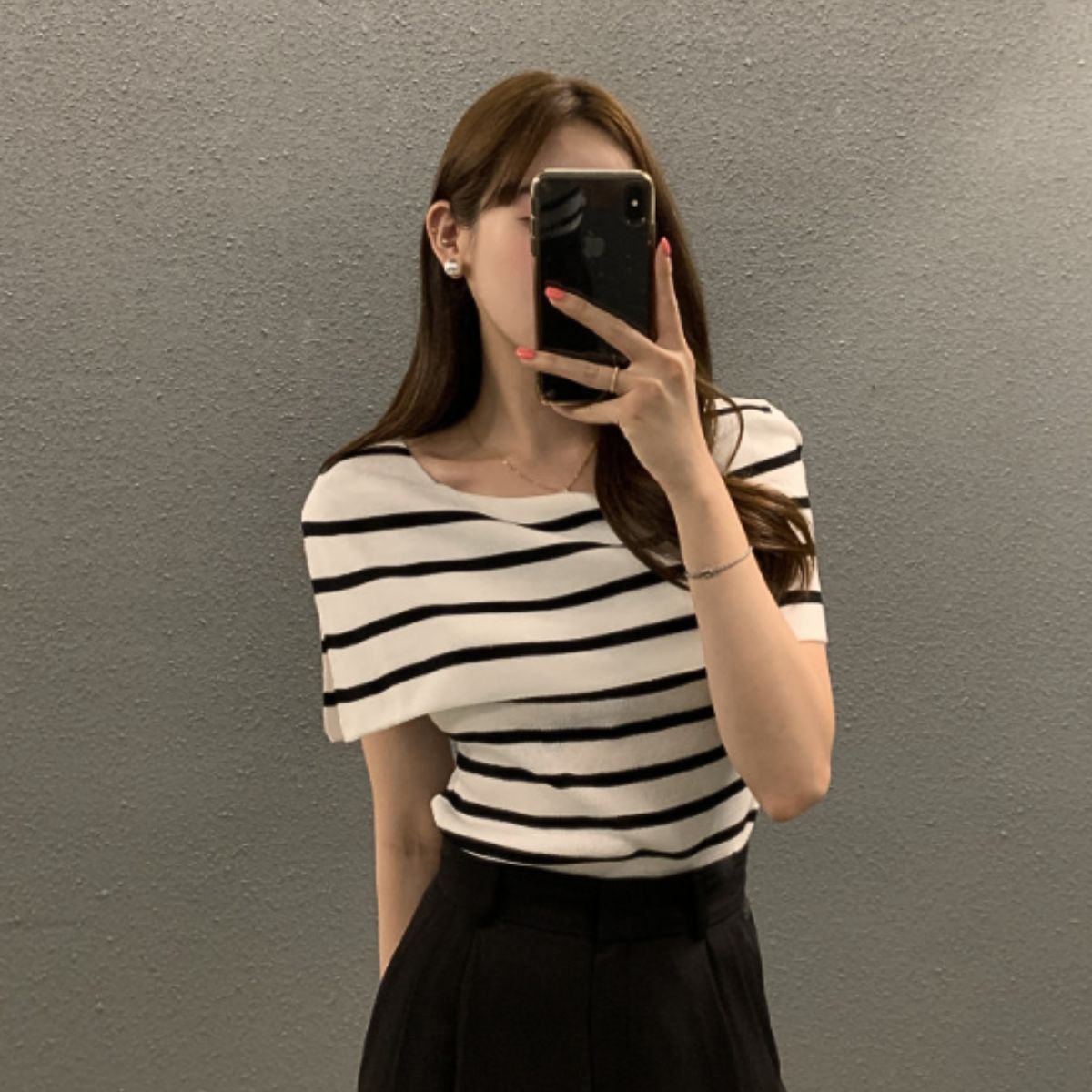 Belle Cie Belle Cie Knit Sleeveless Cape Collar Top Elegant Spring Autumn Women's Korean Fashion Ceremony Event Office Off-Shoulder Cute