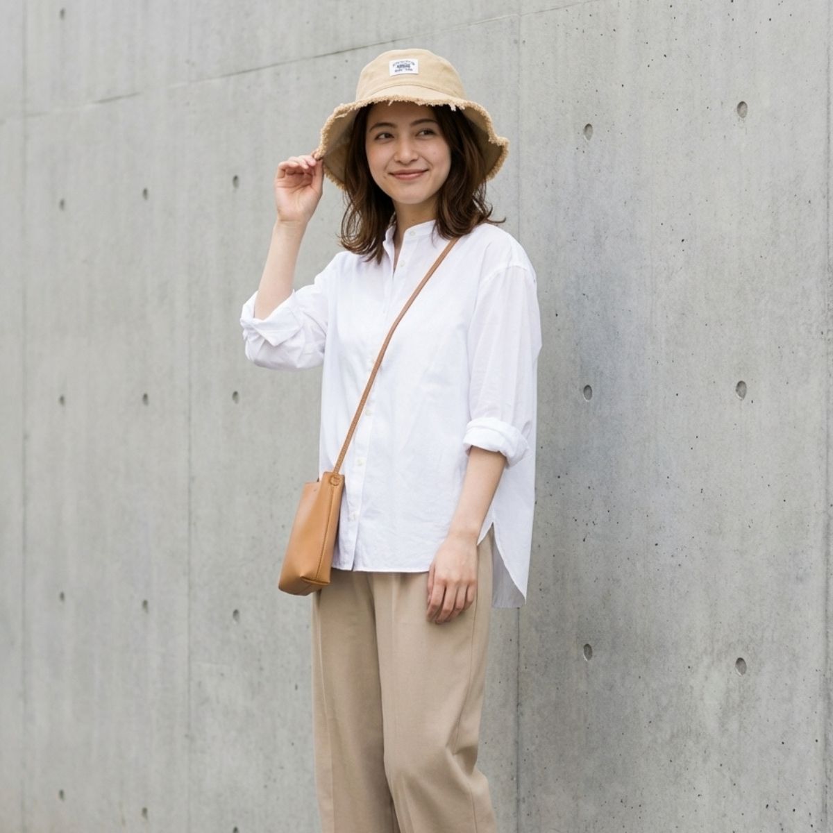 ベルシー Belle Cie 帽子 バケットハット ハット バケハ フリンジ 日除け 無地 夏 レディース ユニセックス 韓国ファッション アウトドア カットオフ スポーティ （ホワイト） ホワイト