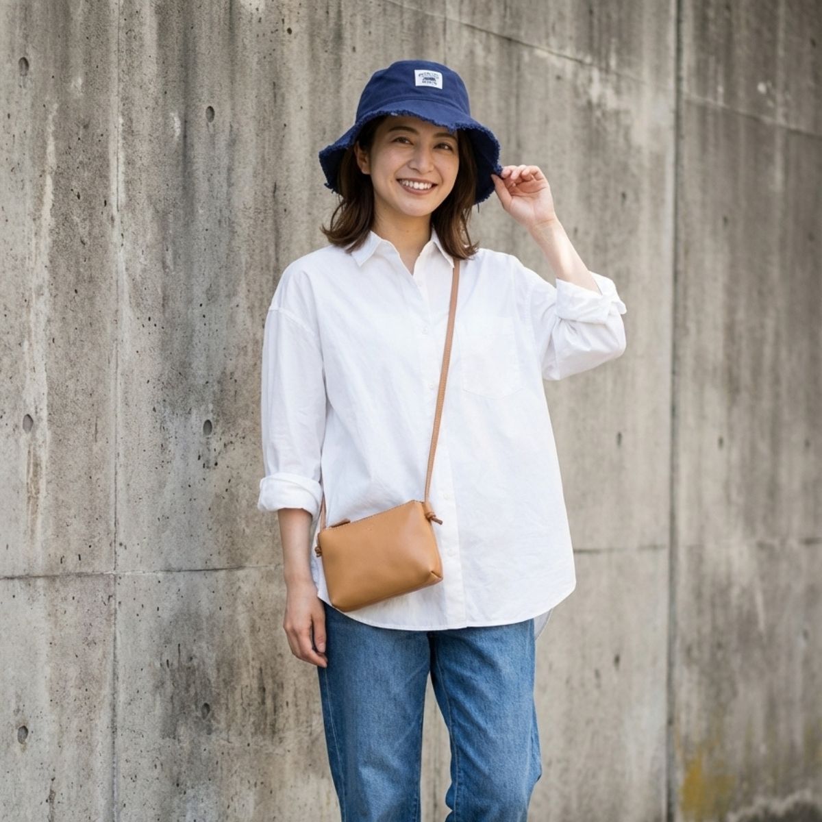 ベルシー Belle Cie 帽子 バケットハット ハット バケハ フリンジ 日除け 無地 夏 レディース ユニセックス 韓国ファッション アウトドア カットオフ スポーティ （ホワイト） ホワイト