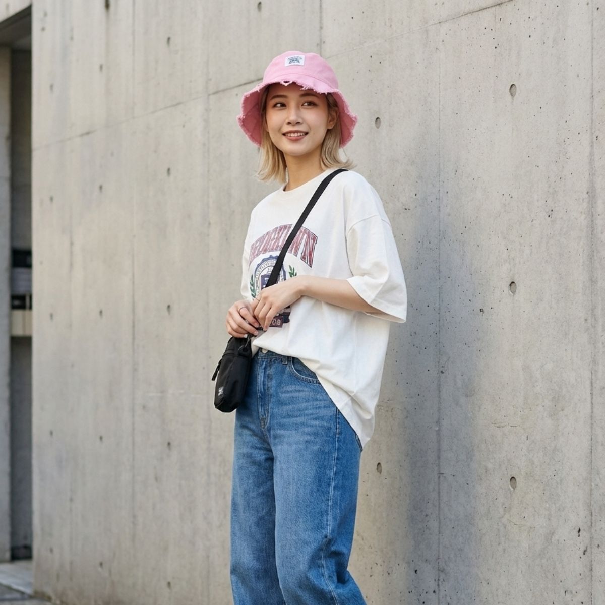 ベルシー Belle Cie 帽子 バケットハット ハット バケハ フリンジ 日除け 無地 夏 レディース ユニセックス 韓国ファッション アウトドア カットオフ スポーティ （ホワイト） ホワイト