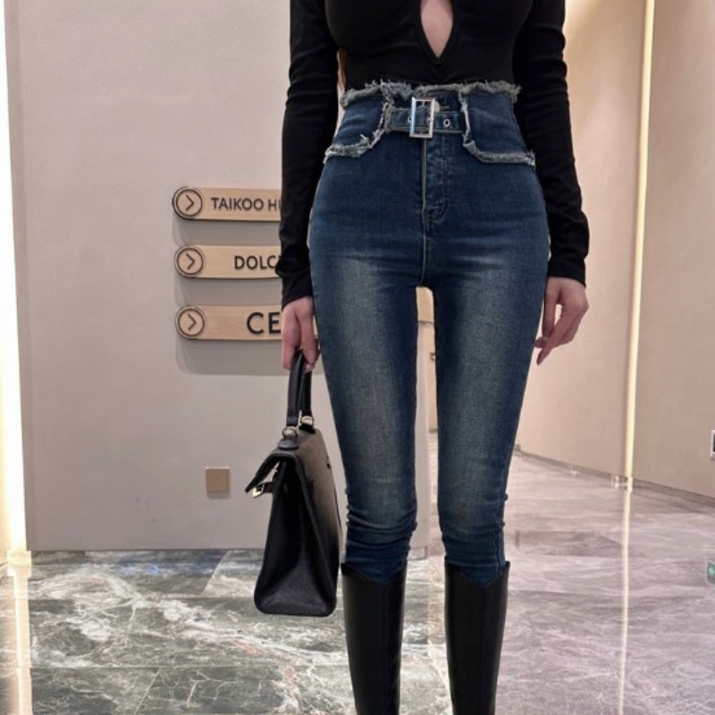 Belcy Belle Cie Pants Bottom Ladies瘦緊身性感酷牛仔褲長褲韓國時尚高西legipan綁腿苗條