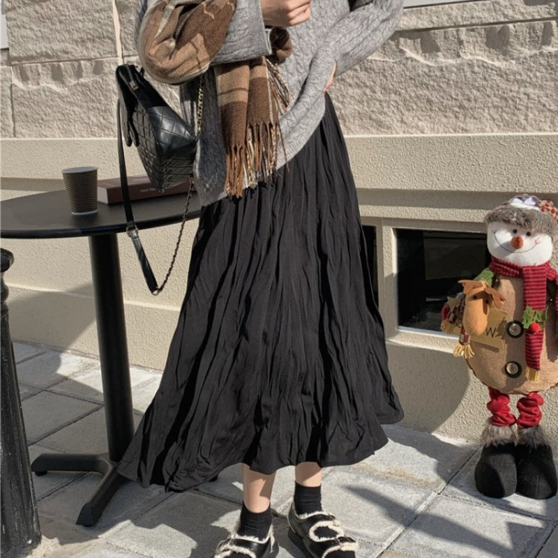 ベルシー Belle Cie ロングスカート フレアスカート レディース ワッシャー スカート ロング プリーツスカート プリーツ 加工 シワ感 ドレープ Aライン ウエストゴム ナチュラル ゆるコーデ ミモレ丈 体型カバー 低身長 ママ ゆったり ガーリー フェミニン 大人 おしゃれ 韓国 服 ホワイト 白 黒 春服 20代 30代 40代 50代   （ベージュ） ベージュ