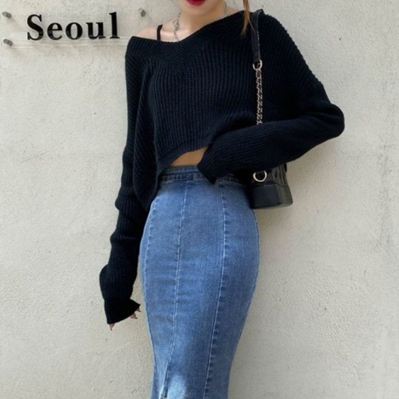 Belle Cie denim skirt, mermaid denim skirt, tight, flare, sexy, long skirt, stylish, cute, for adults, beautiful legs, high waist, stretch
