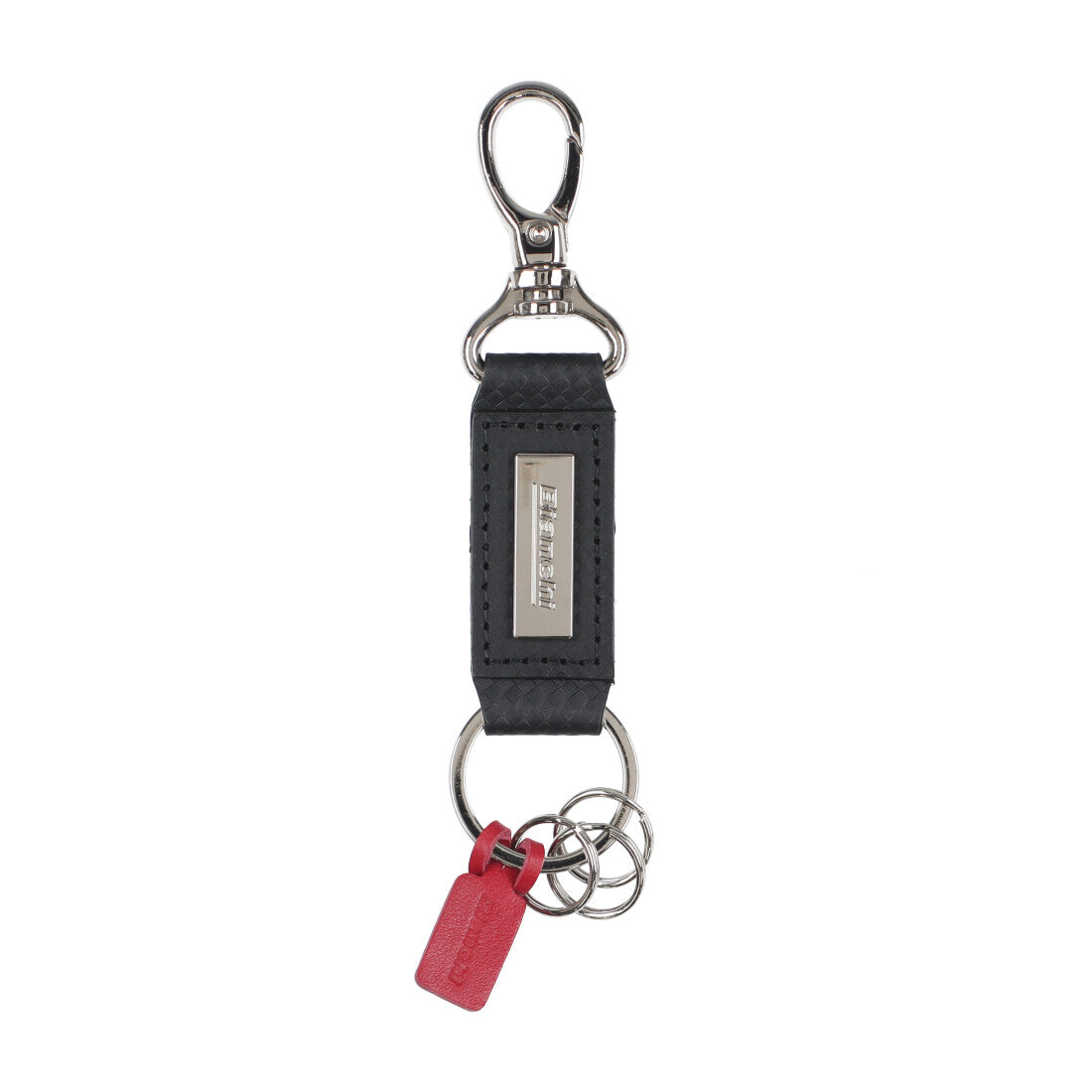 Bianchi Carbon-look Leather Keychain