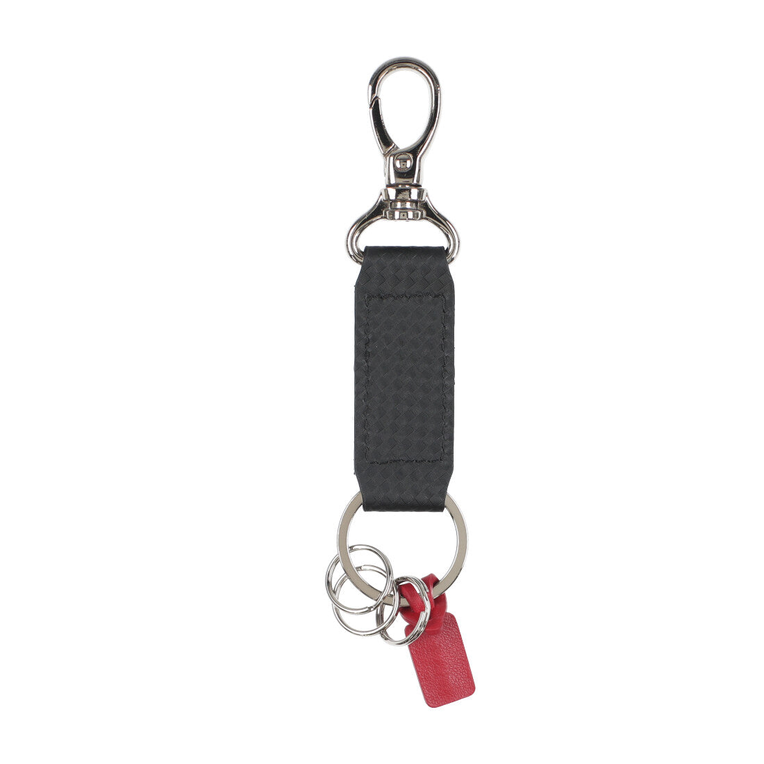 Bianchi Carbon-look Leather Keychain