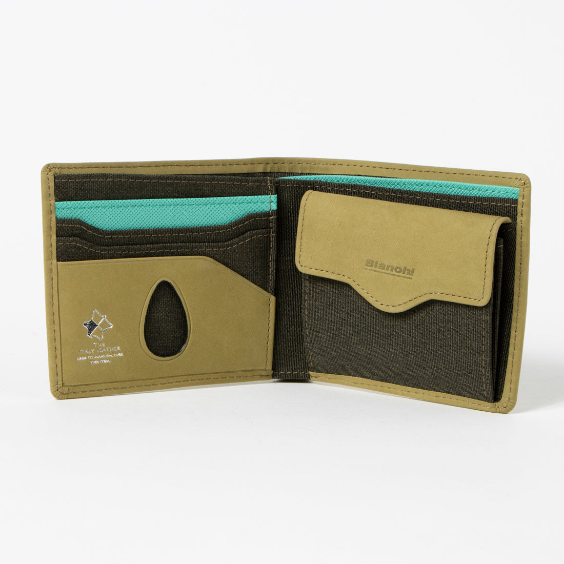 Bianchi Nubuck Leather Bi-fold Wallet