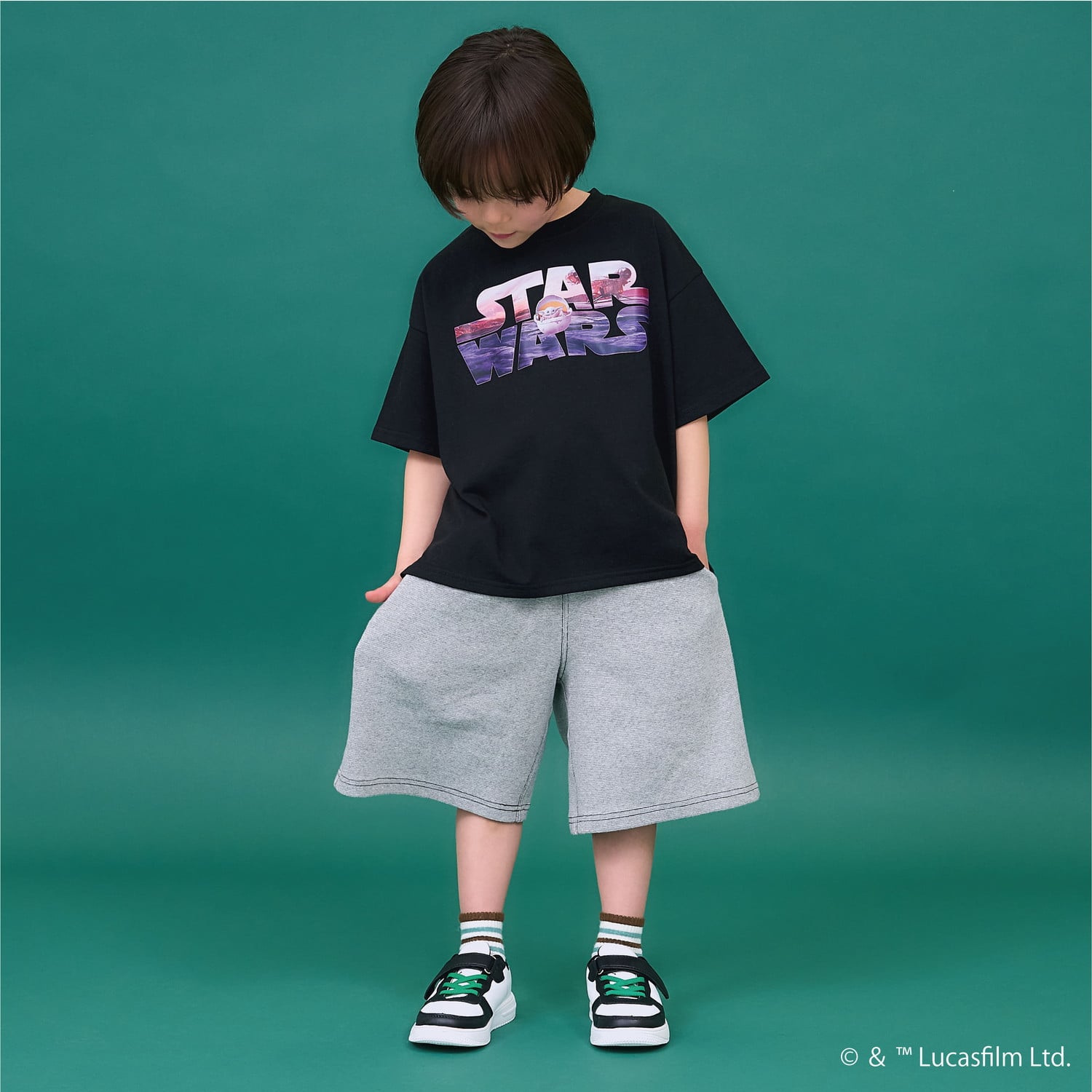 ビールーム b.ROOM 【STAR WARS】【防汚・吸水速乾・UV】【カイテキ天竺】ロゴプリントトBIGTシャツ （オフ ホワイト） オフ ホワイト
