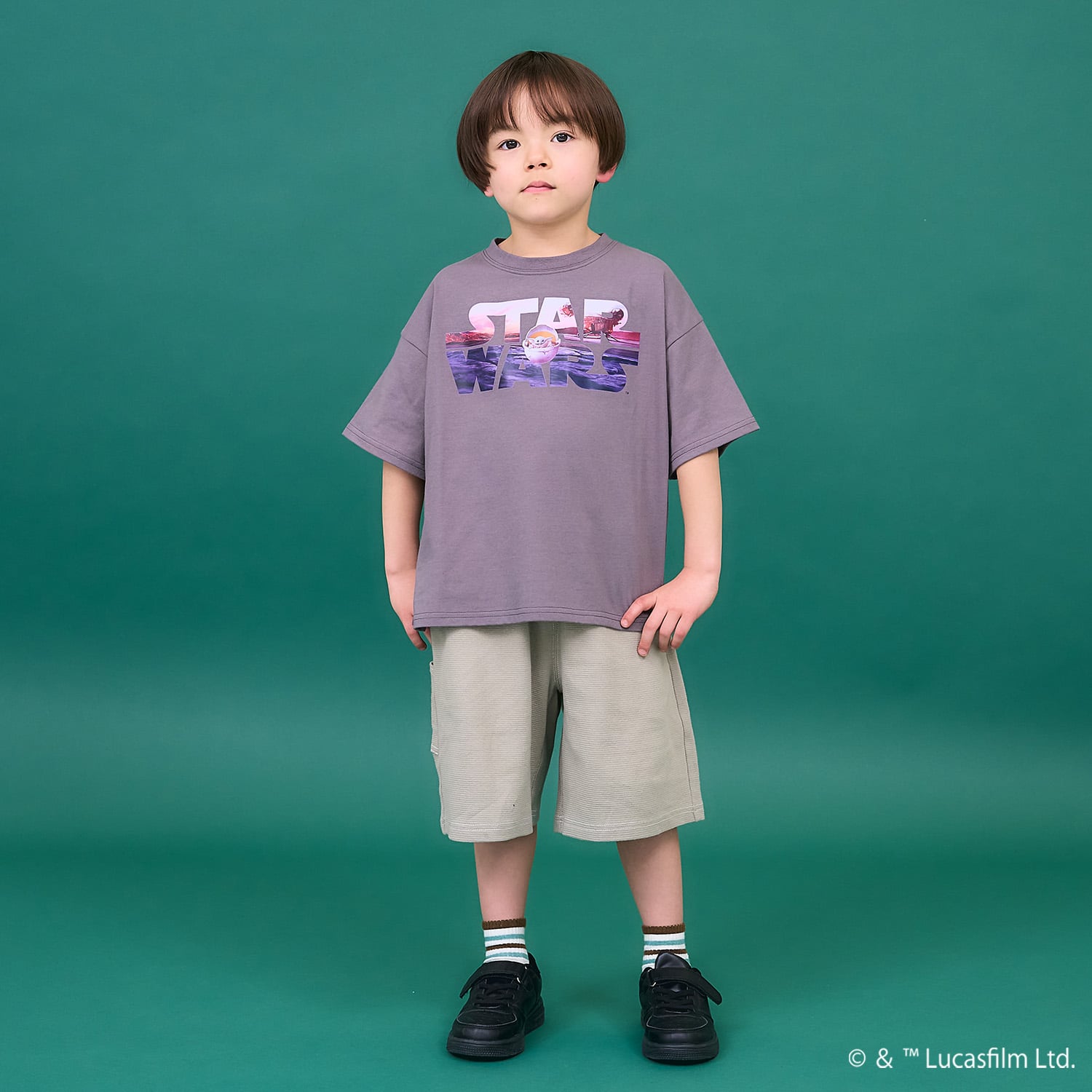 ビールーム b.ROOM 【STAR WARS】【防汚・吸水速乾・UV】【カイテキ天竺】ロゴプリントトBIGTシャツ （オフ ホワイト） オフ ホワイト