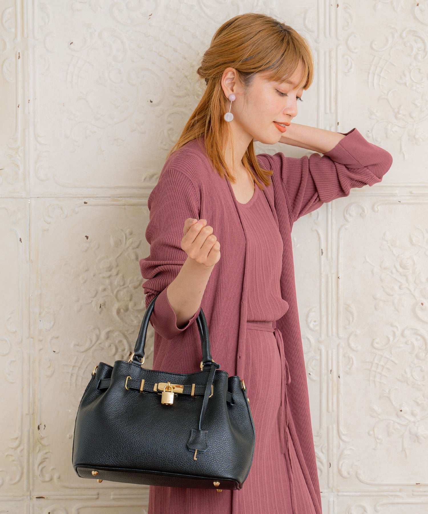 BASE BASE Italian-made genuine leather 2-way tote bag