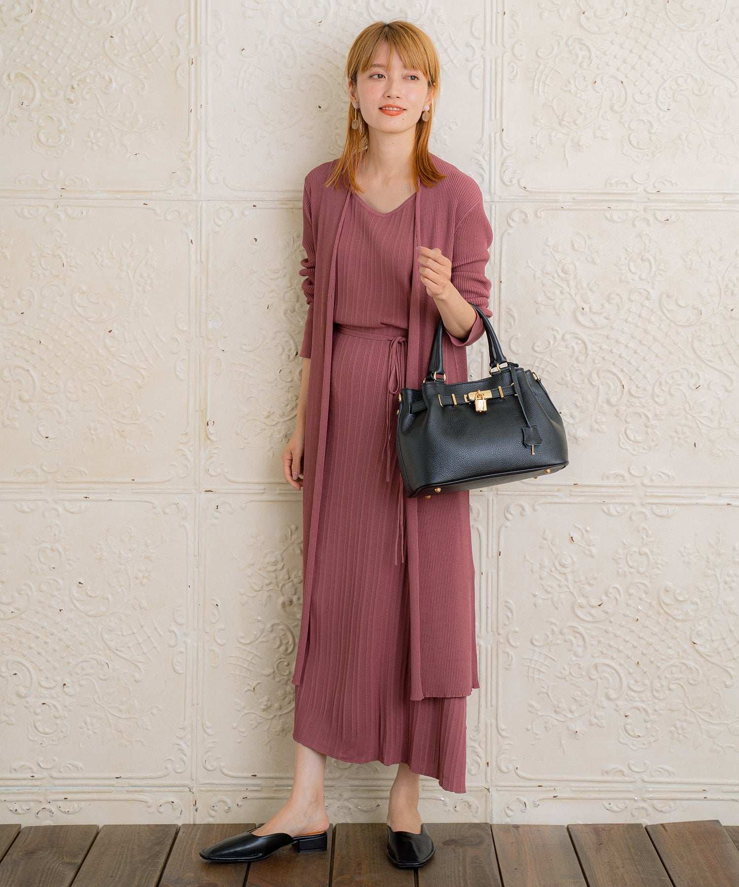 BASE BASE Italian-made genuine leather 2-way tote bag