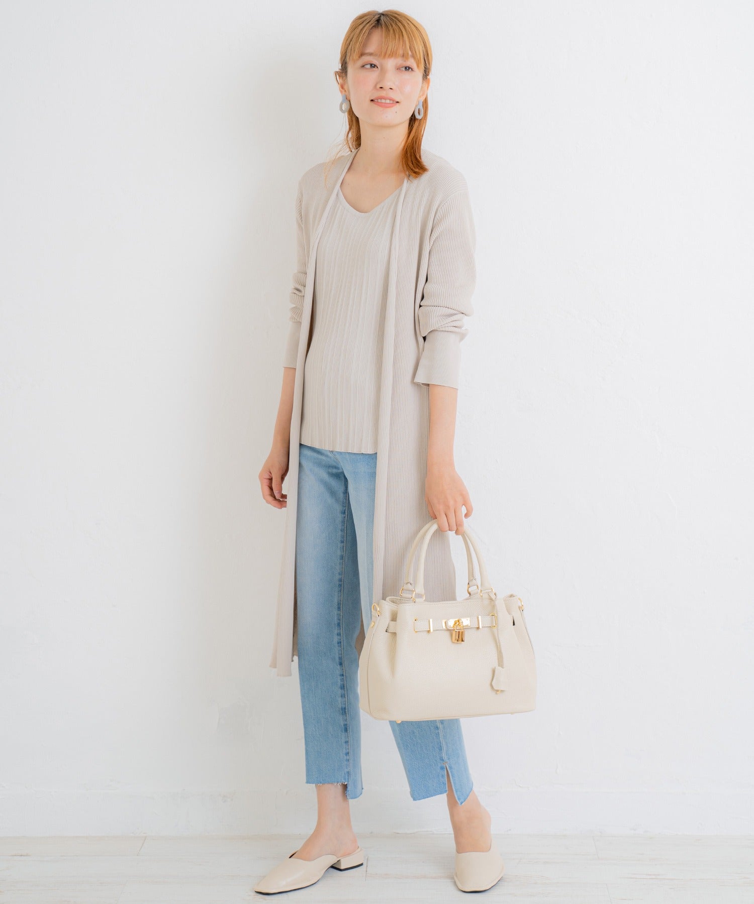 BASE BASE Italian-made genuine leather 2-way tote bag