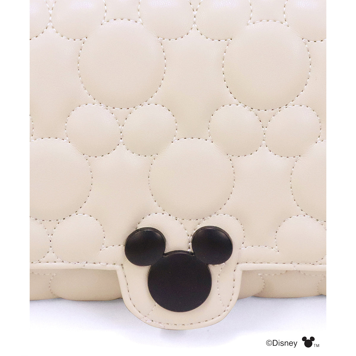 【Disney(ディズニー)】(ミッキーマウス) キルティング 2WAY ショルダーバッグ ブラック