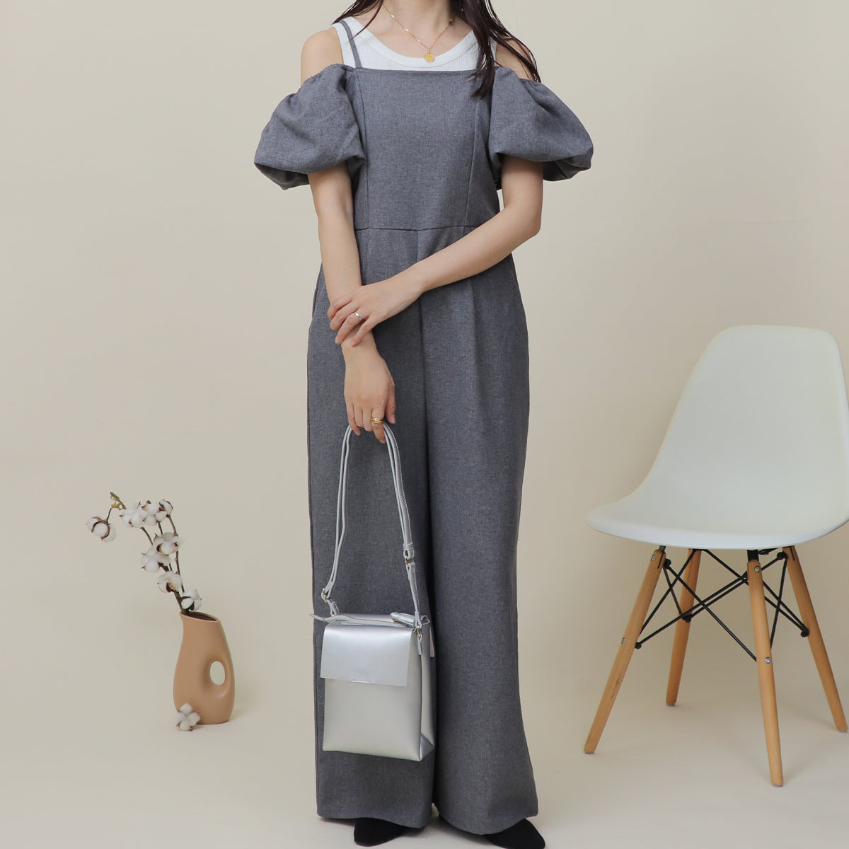 ベース BASE 【軽量】3層 レザー ミニ ショルダーバッグ （シルバー） シルバー