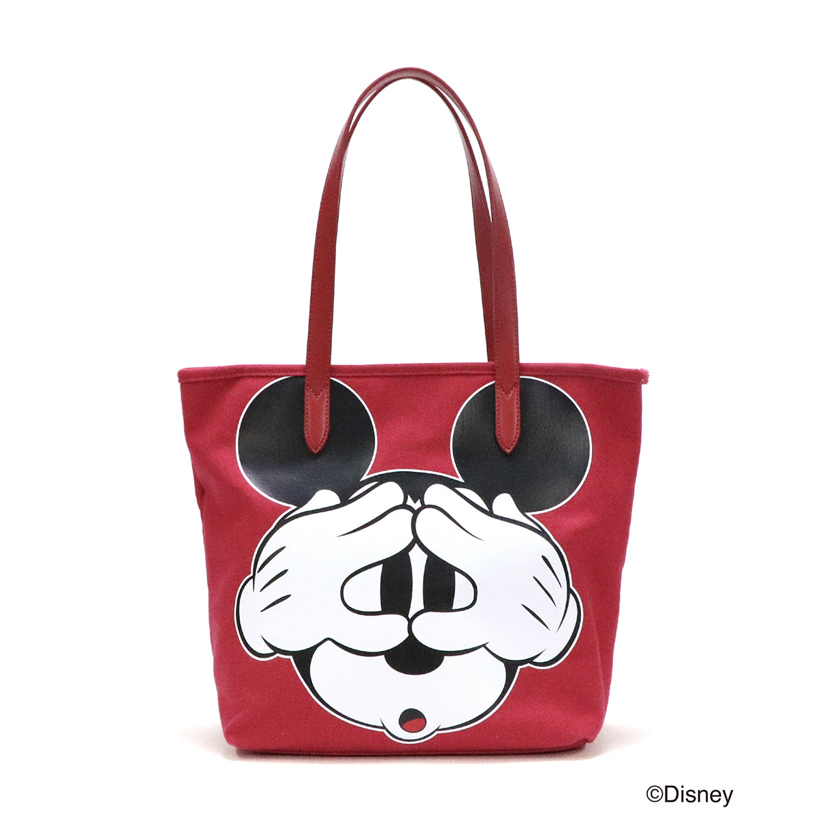 【 Disney / ディズニー 】 ミッキーマウス キャンバストート 中 イエロー