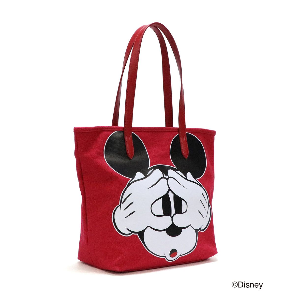 【 Disney / ディズニー 】 ミッキーマウス キャンバストート 中 イエロー