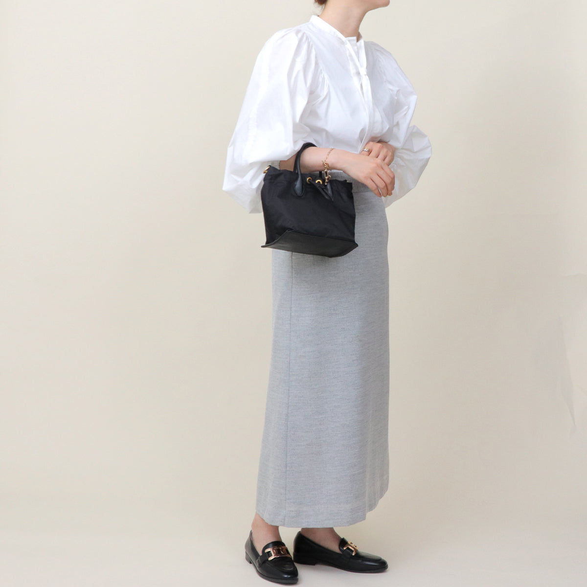 ベース BASE 【LA MARGE】【本革】2WAY ナイロン 本革 ハンド&ショルダーバッグ （ブラック） ブラック
