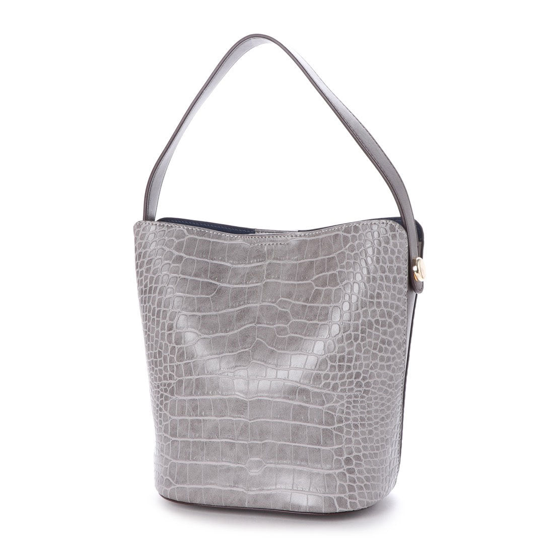 ベースBASE クロコ風 型押し トート トートバッグ ショルダー ショルダーバッグ 2way レディース BAG 2way インバッグ付き シンプル 上品 女性 艶 大人 高級感 マチ広 お洒落 キレイめ キレイ ビジネス 通勤 通学,グレー