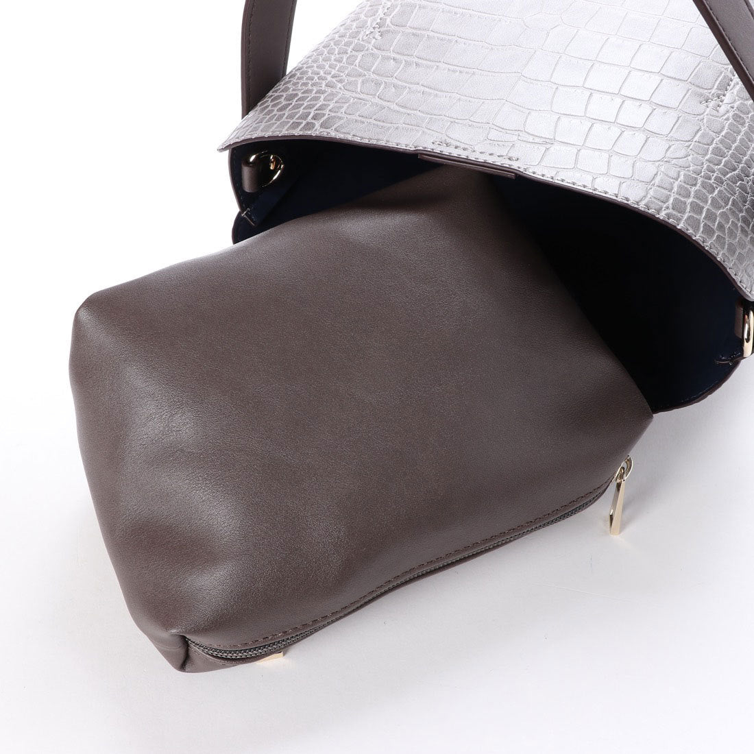 ベースBASE クロコ風 型押し トート トートバッグ ショルダー ショルダーバッグ 2way レディース BAG 2way インバッグ付き シンプル 上品 女性 艶 大人 高級感 マチ広 お洒落 キレイめ キレイ ビジネス 通勤 通学