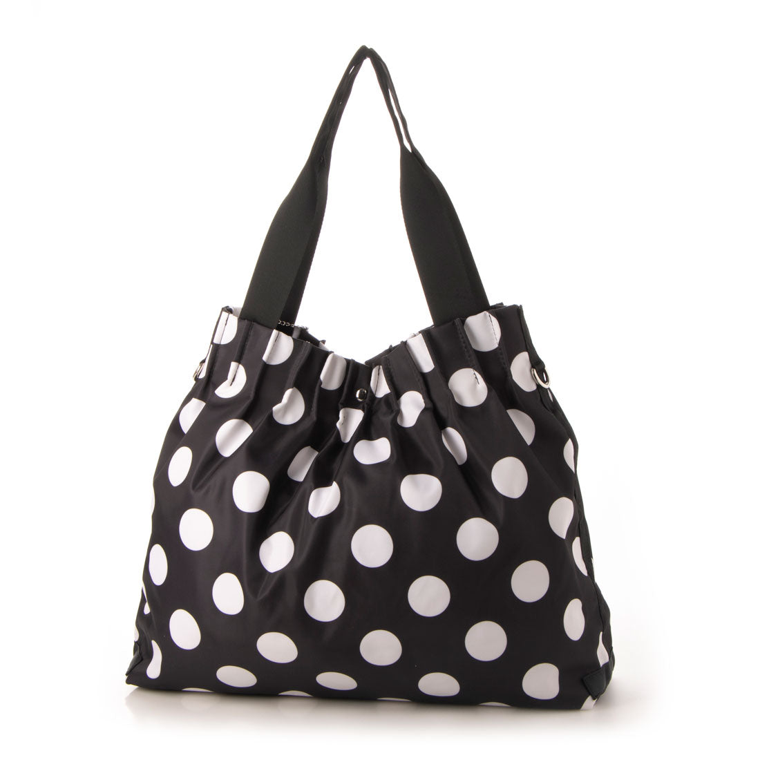 ベース  BASEトートバッグ ショルダーバッグ 2way 柄 迷彩 カモフラ 星 スター ドット 水玉 トート レディース タック ナイロン ナイロンバッグ 大容量 大きめ お洒落 女性 鞄 BAG 斜め掛け 旅行