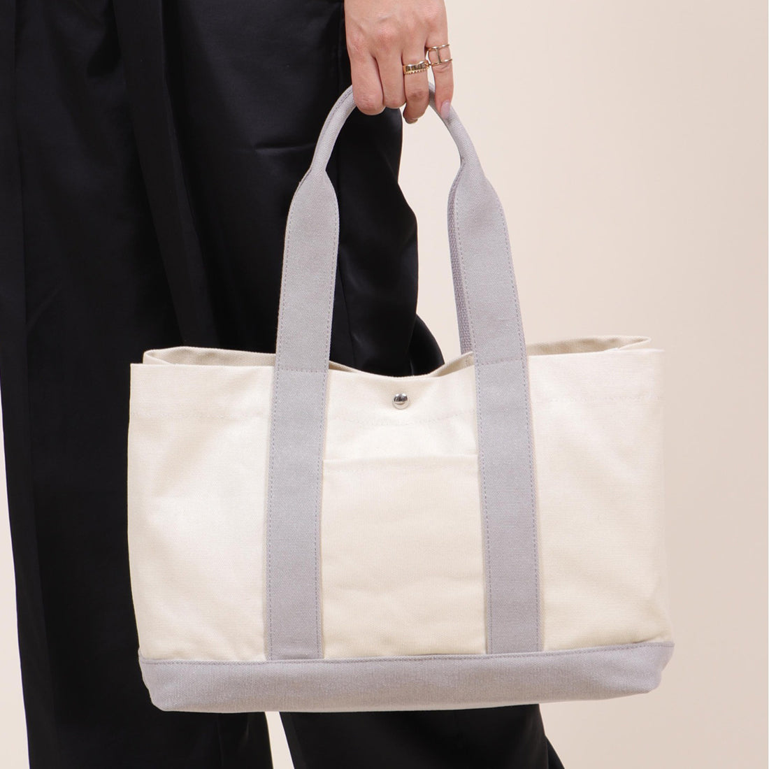 Base Tote Bag A4 A4 Size Canvas Large Canvas Tote Canvas Bag Women's Divider Mom Bag Mother's Bag Cute BAG Commuting to School