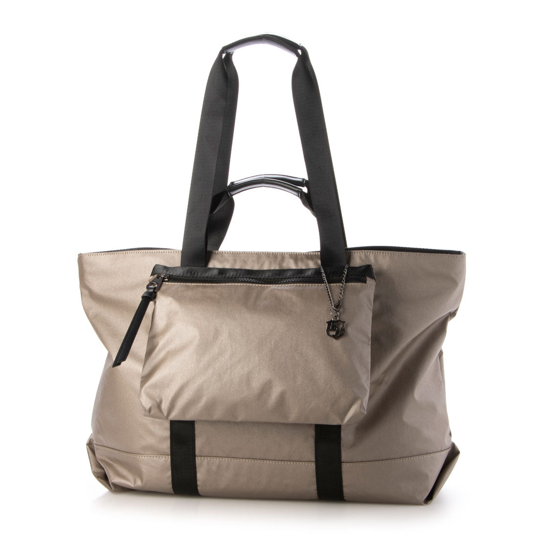 BASE Tote Bag A4 A4 Size Compatible Women's Unisex Travel Business Trips Outdoor Camping Large Capacity Large 2-Way Shoulder Casual Shiny Nylon