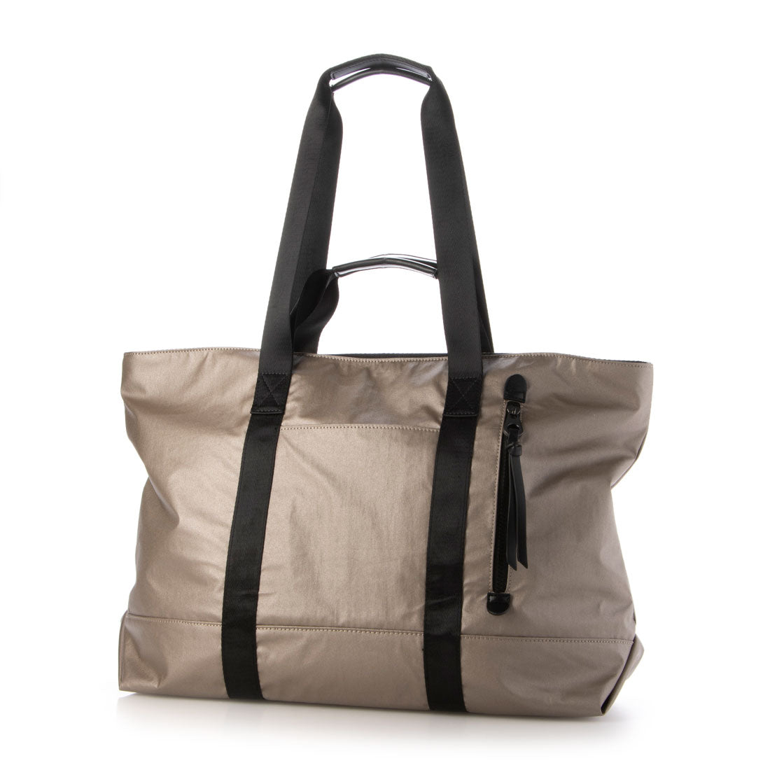 BASE Tote Bag A4 A4 Size Compatible Women's Unisex Travel Business Trips Outdoor Camping Large Capacity Large 2-Way Shoulder Casual Shiny Nylon