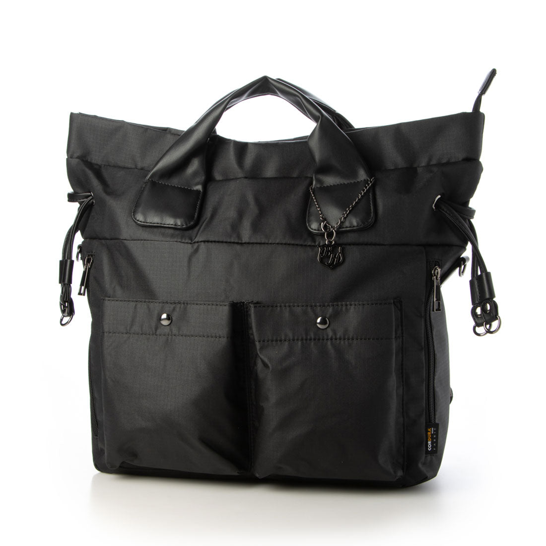 BASE Backpack, Cordura Nylon, 3-way, 2-way, Tote Bag, Shoulder Bag, A4, A4 Size, Simple, Water Repellent, Durable, Simple, Charm Included, Pocket, Plain, Commuting, School, Travel, Women, Cute, Casual, Large Capacity, Outdoor