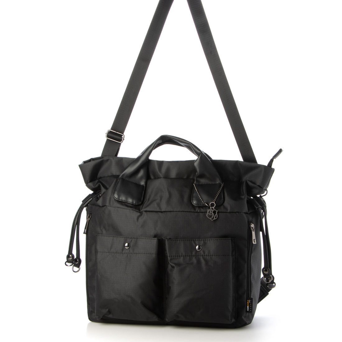 BASE Backpack, Cordura Nylon, 3-way, 2-way, Tote Bag, Shoulder Bag, A4, A4 Size, Simple, Water Repellent, Durable, Simple, Charm Included, Pocket, Plain, Commuting, School, Travel, Women, Cute, Casual, Large Capacity, Outdoor