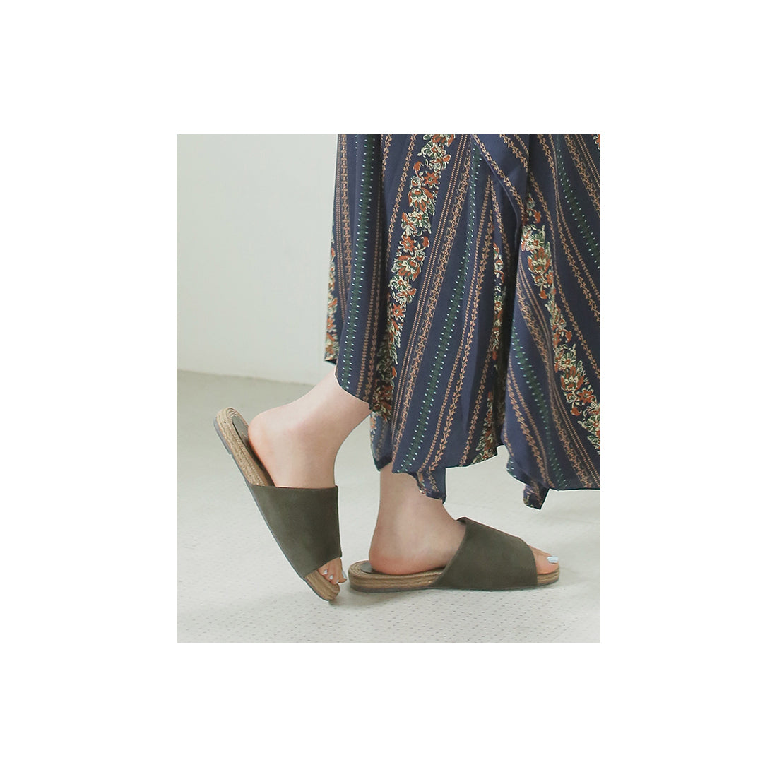 ベース BASE レディースサンダル ジュート風ワンベルト 軽量 シンプル ベーシック フラット 疲れにくい S/M/L/LLサイズ