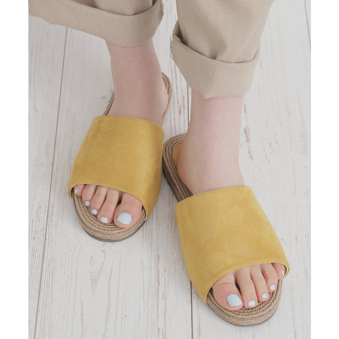 ベース BASE レディースサンダル ジュート風ワンベルト 軽量 シンプル ベーシック フラット 疲れにくい S/M/L/LLサイズ