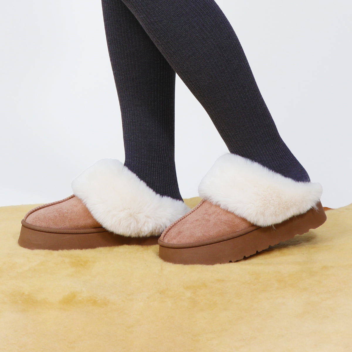 BASE Clog-style Mouton Boots