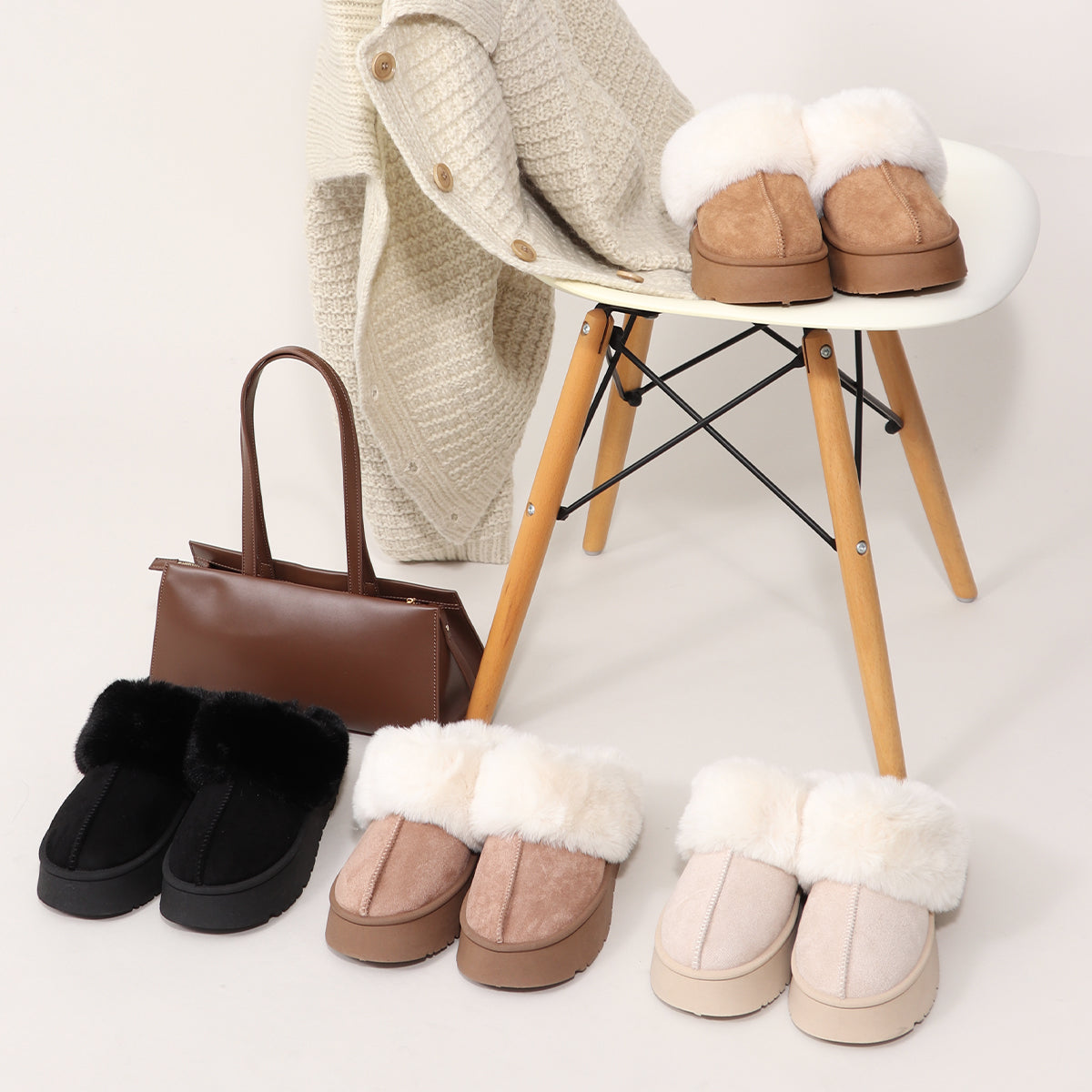 BASE Clog-style Mouton Boots