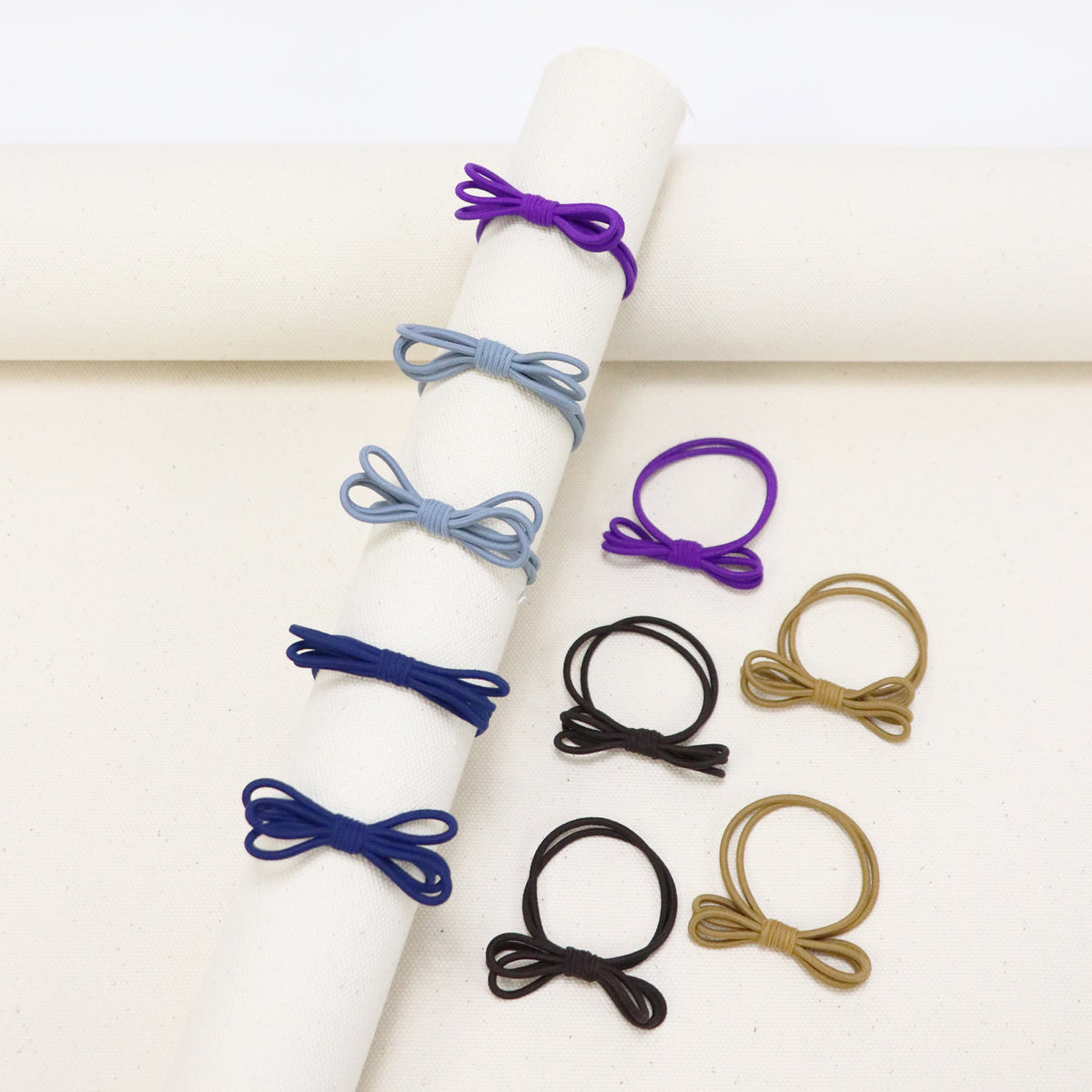 ベース BASE ハンドメイドリボンヘアゴム 10個入りセット