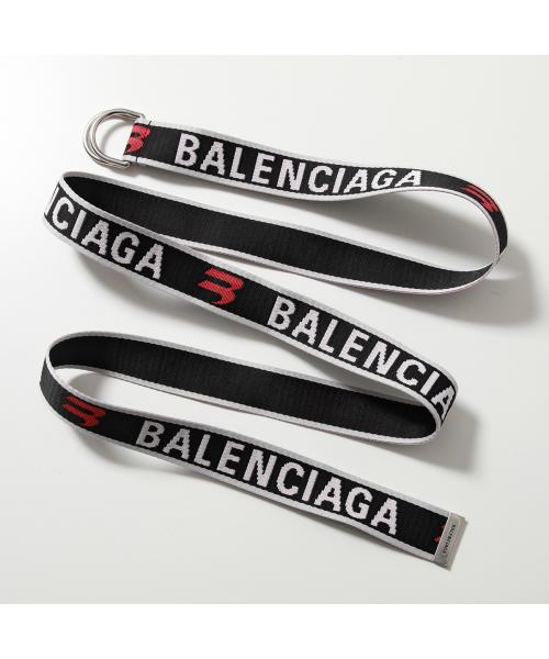 バレンシアガ ベルト D Ring キャンバス 703137210AA1063 BALENCIAGA メンズ 黒 白 BALENCIAGA BALENCIAGA BALENCIAGA Slider Belt D RING BELT 35 703137 210