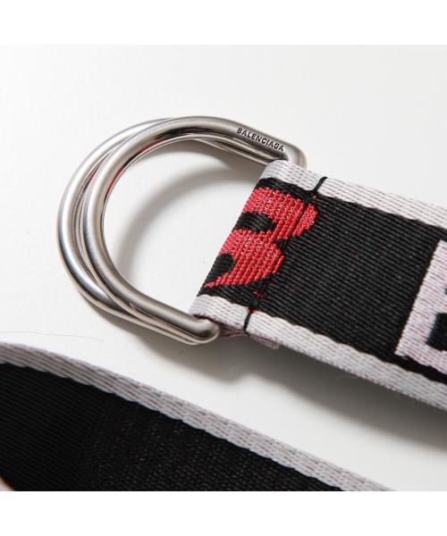 バレンシアガ ベルト D Ring キャンバス 703137210AA1063 BALENCIAGA メンズ 黒 白 BALENCIAGA BALENCIAGA BALENCIAGA Slider Belt D RING BELT 35 703137 210