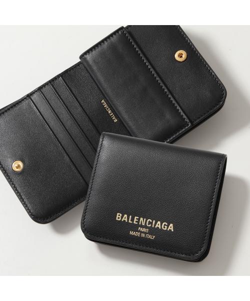 バレンシアガ BALENCIAGA BALENCIAGA 二つ折り財布 Cash 2.0 810901 2ABGH 小銭入れあり （1000/BLACK-ブラック） 1000/BLACK-ブラック