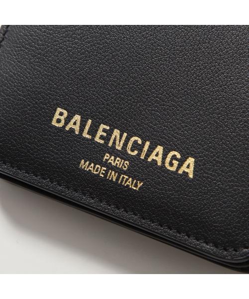 バレンシアガ BALENCIAGA BALENCIAGA 二つ折り財布 Cash 2.0 810901 2ABGH 小銭入れあり （1000/BLACK-ブラック） 1000/BLACK-ブラック