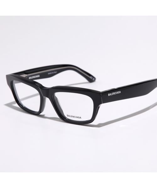 バレンシアガ BALENCIAGA BALENCIAGA メガネ BB0344O スクエア型 （001/BLACK-TRANSPARENT） 001/BLACK-TRANSPARENT