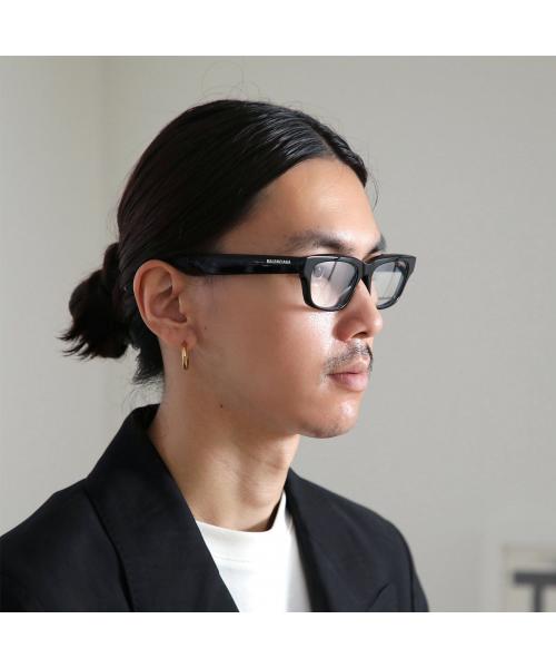バレンシアガ BALENCIAGA BALENCIAGA メガネ BB0344O スクエア型 （001/BLACK-TRANSPARENT） 001/BLACK-TRANSPARENT
