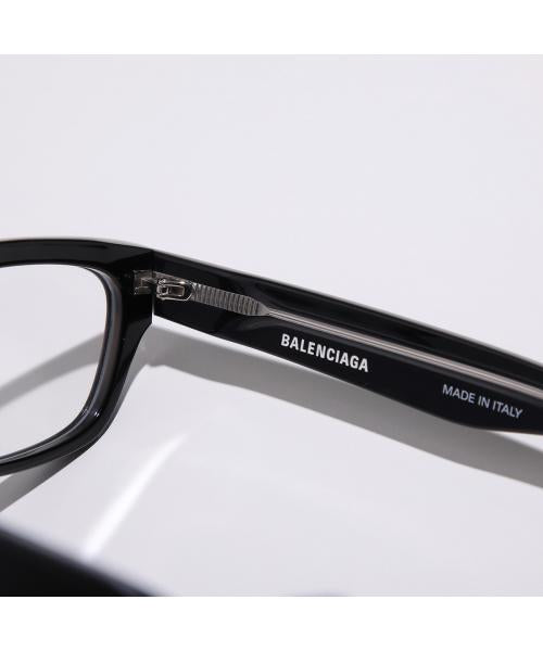 バレンシアガ BALENCIAGA BALENCIAGA メガネ BB0344O スクエア型 （001/BLACK-TRANSPARENT） 001/BLACK-TRANSPARENT