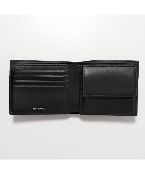バレンシアガ BALENCIAGA BALENCIAGA 二つ折り財布 768429 2AA56 小銭入れあり （1000/BLACK/ブラック） 1000/BLACK/ブラック