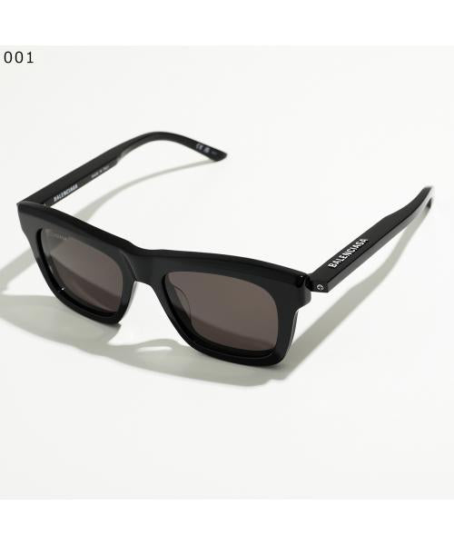 バレンシアガ BALENCIAGA BALENCIAGA サングラス BB0161S スクエア型 ロゴ （001/BLACK-BLACK-GREY） 001/BLACK-BLACK-GREY