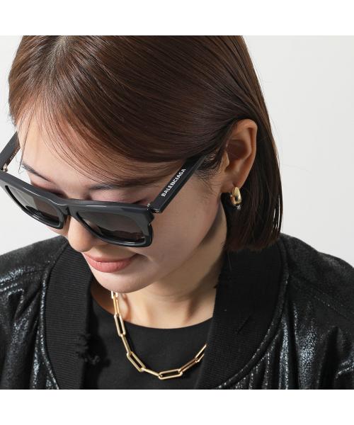 バレンシアガ BALENCIAGA BALENCIAGA サングラス BB0161S スクエア型 ロゴ （001/BLACK-BLACK-GREY） 001/BLACK-BLACK-GREY