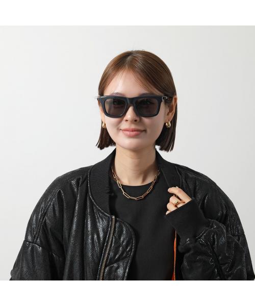 バレンシアガ BALENCIAGA BALENCIAGA サングラス BB0161S スクエア型 ロゴ （001/BLACK-BLACK-GREY） 001/BLACK-BLACK-GREY