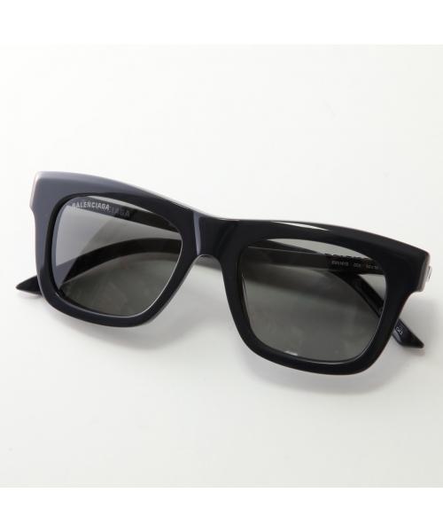 バレンシアガ BALENCIAGA BALENCIAGA サングラス BB0161S スクエア型 ロゴ （001/BLACK-BLACK-GREY） 001/BLACK-BLACK-GREY