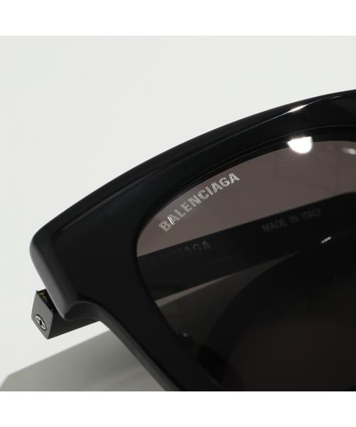バレンシアガ BALENCIAGA BALENCIAGA サングラス BB0161S スクエア型 ロゴ （001/BLACK-BLACK-GREY） 001/BLACK-BLACK-GREY